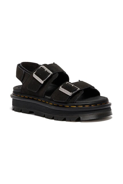 Dr. Martens ブラックレザーおんぷ様 Dr. Martens ZebZag Sandal сандалии на платформе для женщин