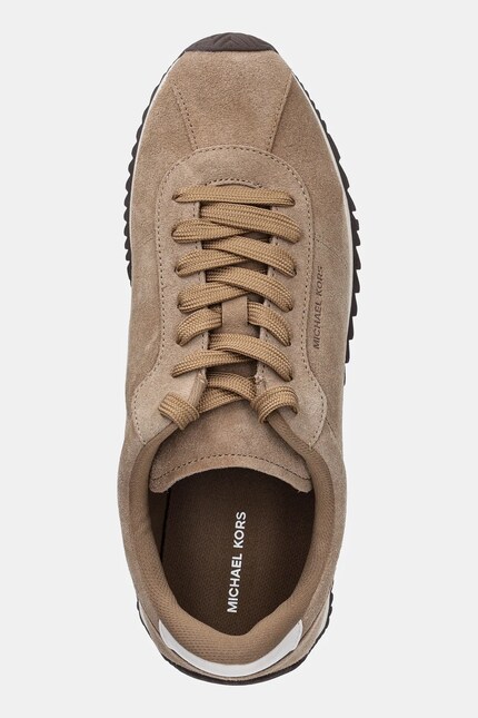 Замшеві кросівки Michael Kors Rhodes Trainer колір бежевий