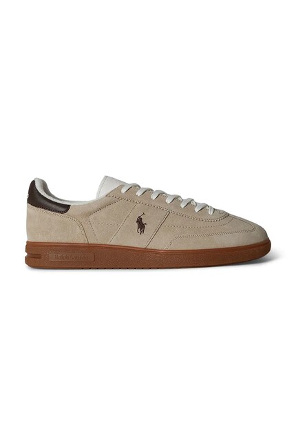 Замшеві кросівки Polo Ralph Lauren Mdrn Trn 200 колір бежевий