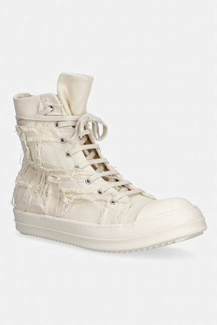 Rick Owens DRKSHDW Denim Sneakers Men's beige high DU01F4800.SLASH