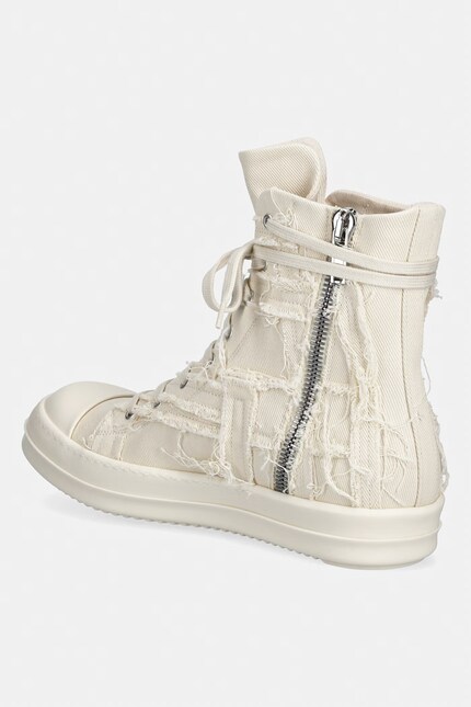 Rick Owens DRKSHDW Denim Sneakers Men's beige high DU01F4800.SLASH