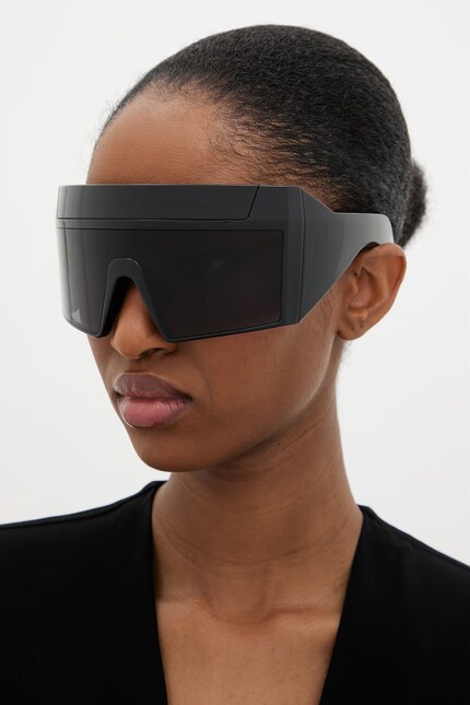 Rick Owens DRKSHDW Rev Shiny sunglasses black RG0000017.GBLKB at
