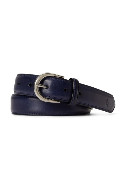 Polo Ralph Lauren leather belt navy blue color 405978786 at  display picture 2
