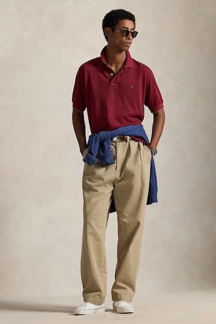 Polo Ralph Lauren cotton polo shirt maroon color smooth 710A12934