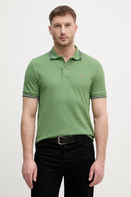 Lacoste поло для мужчин из хлопка зелёное PH9875 | ANSWEAR.ua
