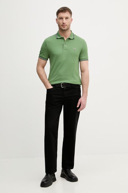 Lacoste поло для мужчин из хлопка зелёное PH9875 | ANSWEAR.ua