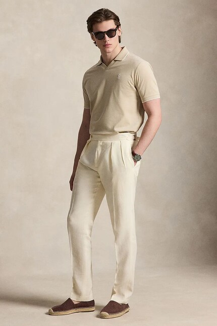 Polo Ralph Lauren JAQUARD PIQUE polo shirt cotton Men's beige