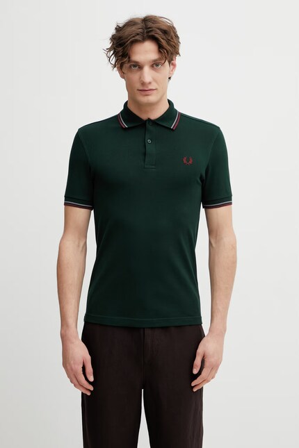 Fred Perry поло для мужчин из хлопка зелёный M3600.85A | ANSWEAR.ua