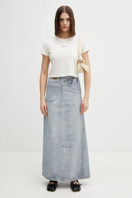 MM6 Maison Margiela denim skirt blue color S52MI0016.M30055.962 at