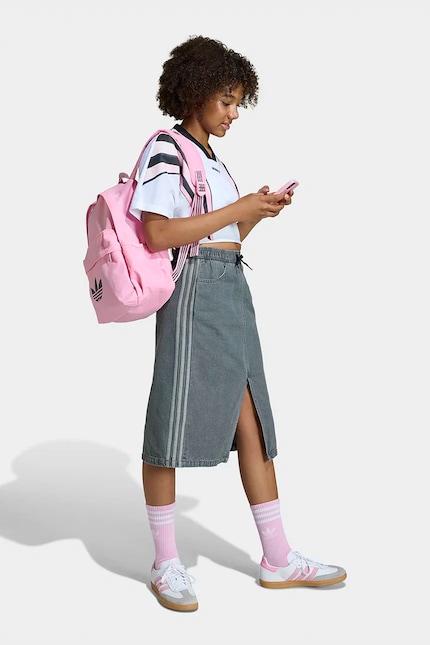 Детская джинсовая юбка adidas Originals цвет серый midi