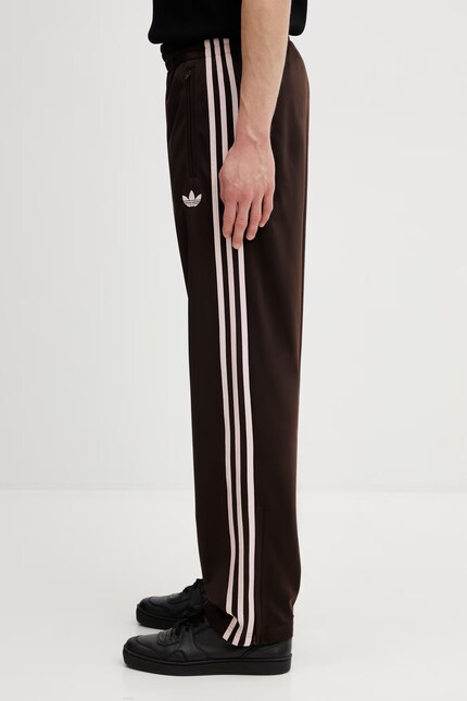 adidas Originals joggers Firebird brown color with an application