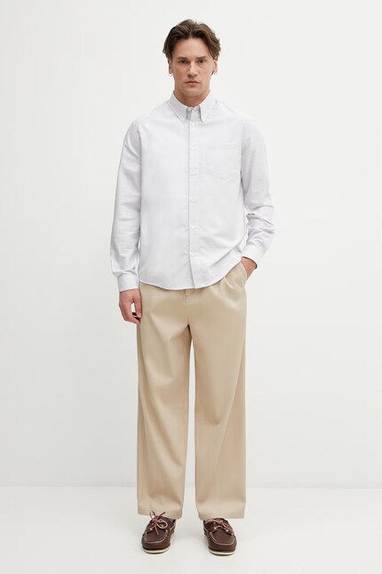 A.P.C. Ricky trousers cotton Men's beige regular waist COHNZ