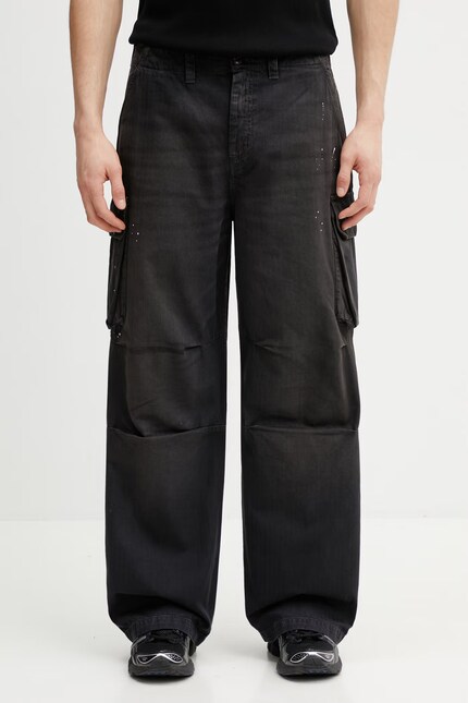 Our Legacy Mount Cargo trousers cotton Men's black high waist