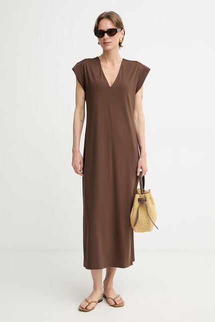 Weekend Max Mara платье MIRTO коричневое однотонное 2615621052600