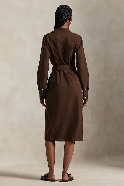 ralph lauren brown dress Polo Ralph Lauren Belted Shirt Dress | Brown
