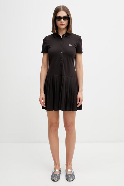 lacoste cotton dress Lacoste Women's Stretch Cotton Mini Piqu Polo Dress EF8470-ZV9