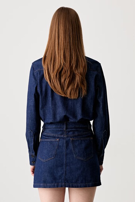 A.P.C. dress plain denim navy at PRM US
