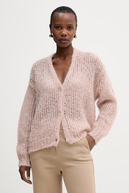 Кардиган с добавлением мохера Weekend Max Mara DANZA цвет розовый
