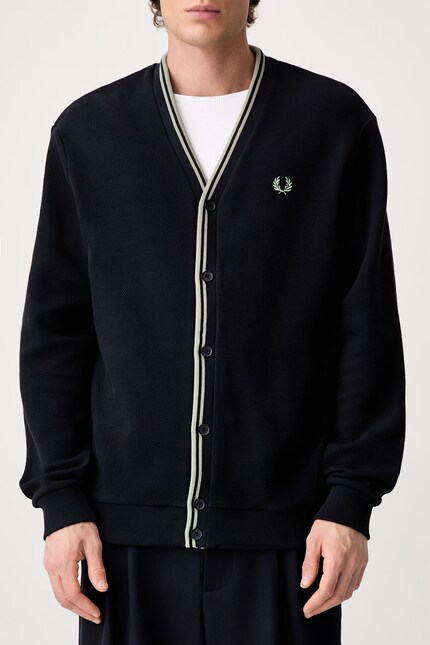 Fred Perry cardigan cotton Men's navy M2389 at PRM US