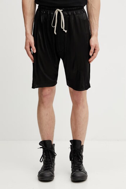 Rick Owens DRKSHDW Wide Pusher shorts men's black regular waist