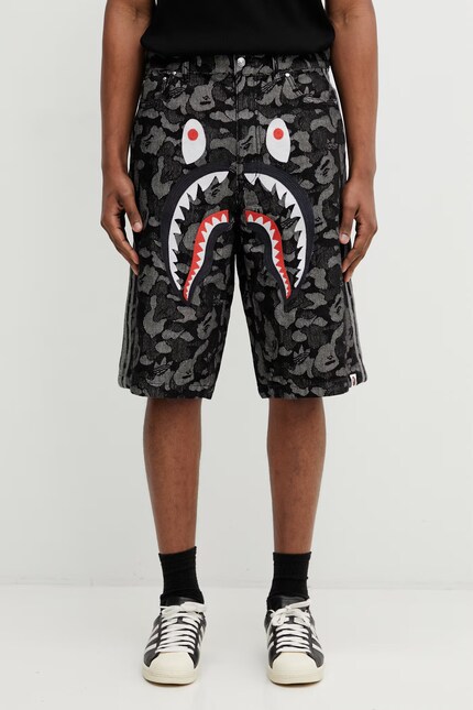 adidas Originals x BAPE denim shorts black color KF4917 at PRM US