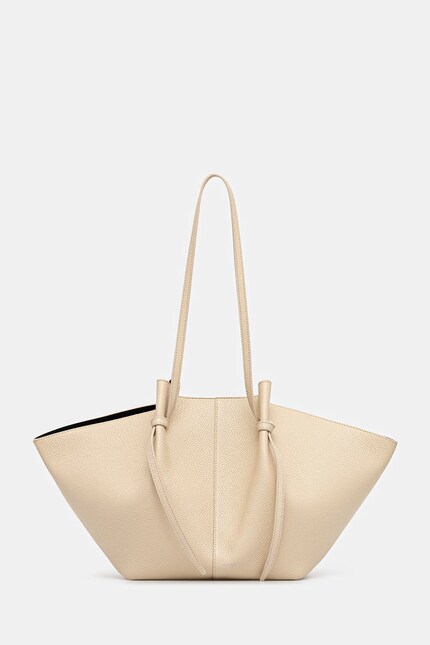 Yuzefi leather handbag LARGE MOCHI beige color YUZRS26-HB-LM-L066