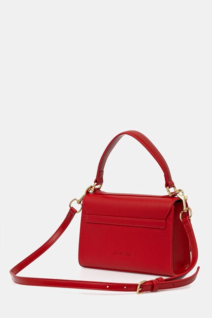 Love Moschino geantă de piele culoarea rosu, JC4146PP1OL1650A