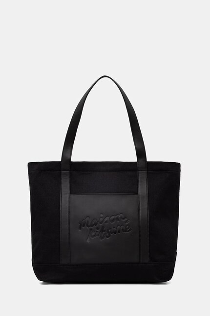 Maison Kitsuné Tote Bag Women's Cotton black QU05106WB0026 at PRM US