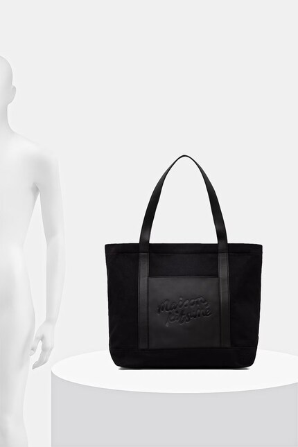 Maison Kitsuné Tote Bag Women's Cotton black QU05106WB0026 at PRM US