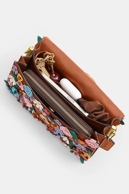 Coach geantă pentru femei, din piele Floral Applique Tabby 26