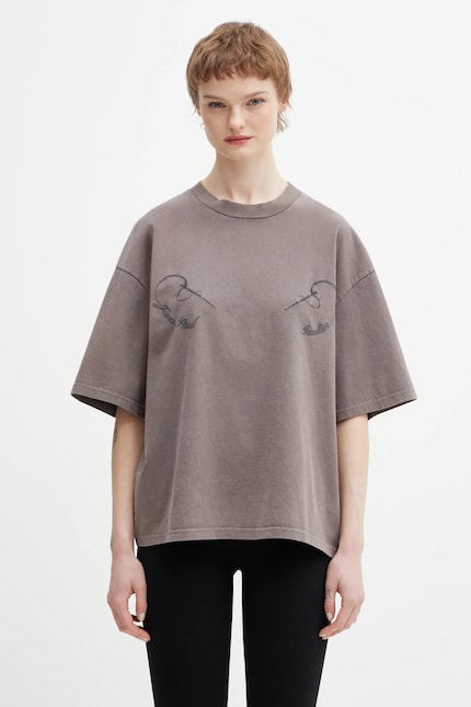 Jean Paul GAULTIER cotton t-shirt Needles brown color 26/01-W Jean Paul GAULTIER cotton t-shirt Needles brown color 26/01-W