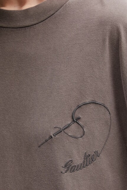 Jean Paul GAULTIER cotton t-shirt Needles brown color 26/01-W