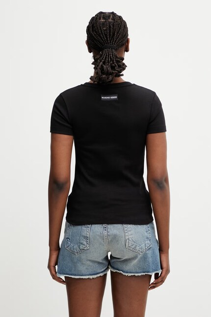 Marine Serre Moon Logo t-shirt cotton Women's black