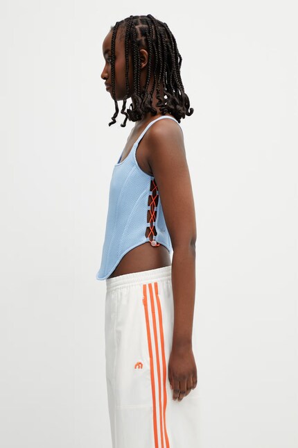 adidas Originals x MIAOU corset-style blouse Women's plain blue