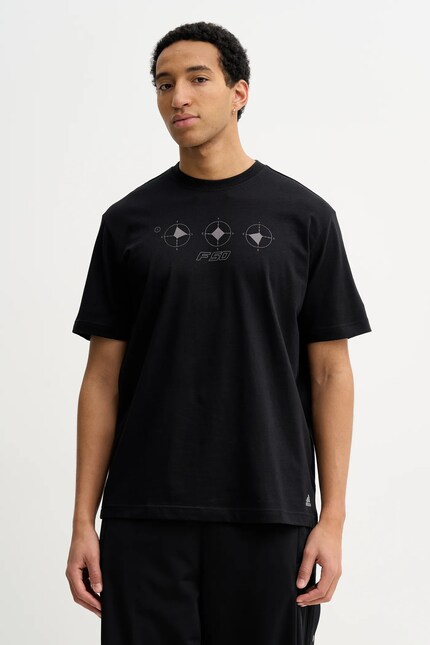 Хлопковая футболка adidas Originals цвет чёрный с принтом KE2673