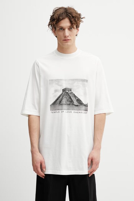 Rick Owens DRKSHDW Jumbo Men's cotton t-shirt beige DU01F4274