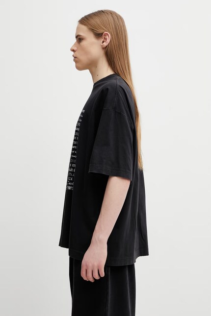 VETEMENTS cotton t-shirt Fuck Everything black color with a print