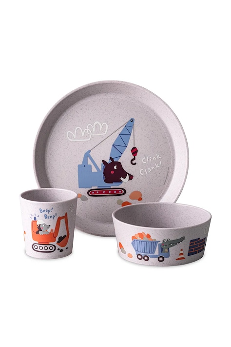 Дитячий набір посуду Koziol 3-pack колір фіолетовий