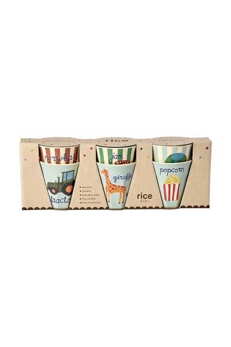 Rice zestaw kubków z melaminy 160 ml multicolor KICUP-6ZABC