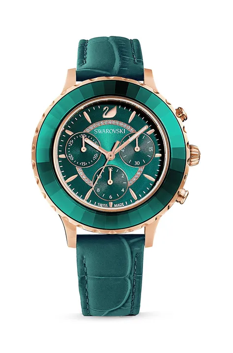 Swarovski zegarek 5452498 OCTEA LUX CHRONO damski kolor turkusowy