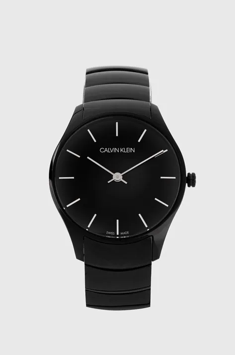 Calvin Klein zegarek damski kolor czarny