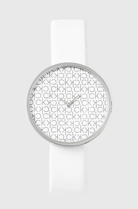 Calvin Klein zegarek damski kolor biały