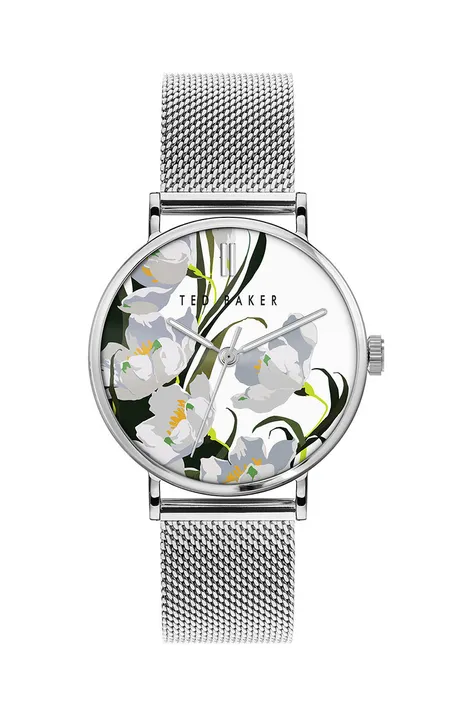 Ted Baker zegarek damski kolor srebrny