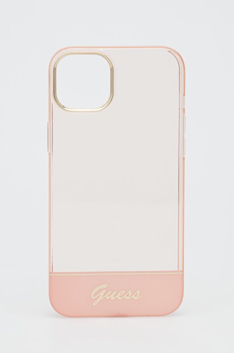 Obal na telefon Guess Iphone 14 Plus 6,7" růžová barva
