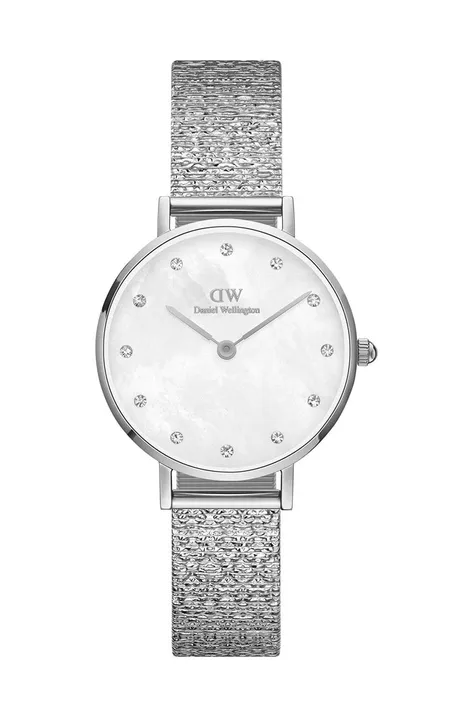 Годинник Daniel Wellington Petite 28 Lumine жіночий колір срібний