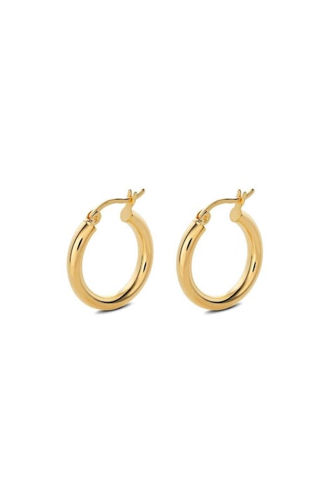 Pozlaćena srebrna naušnica No More