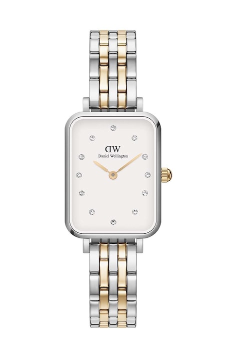 Daniel Wellington ceas Quadro Lumine 5-Link femei, culoarea argintiu