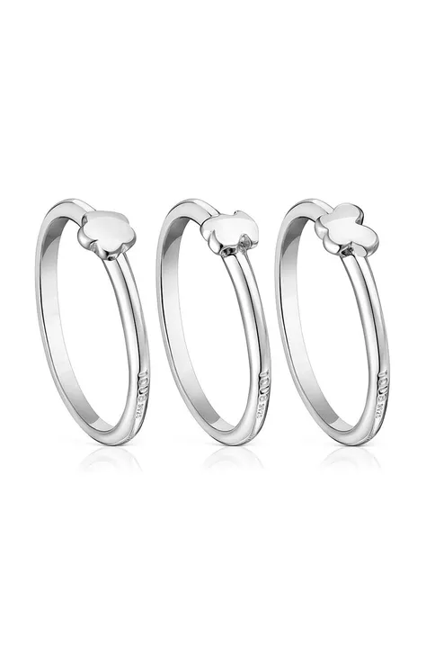 Срібний перстень Tous 3-pack