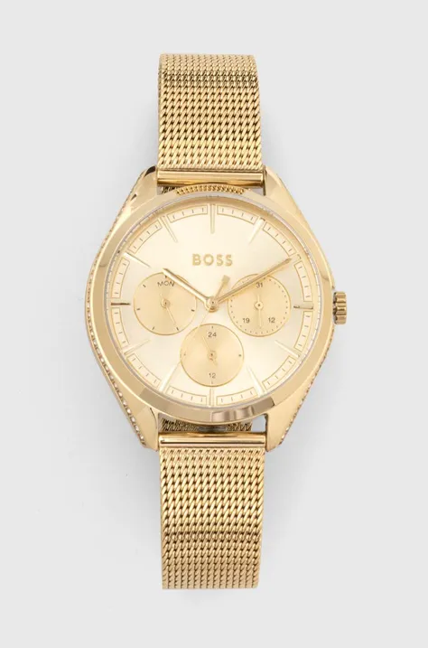 Ρολόι Hugo Boss χρώμα: χρυσαφί