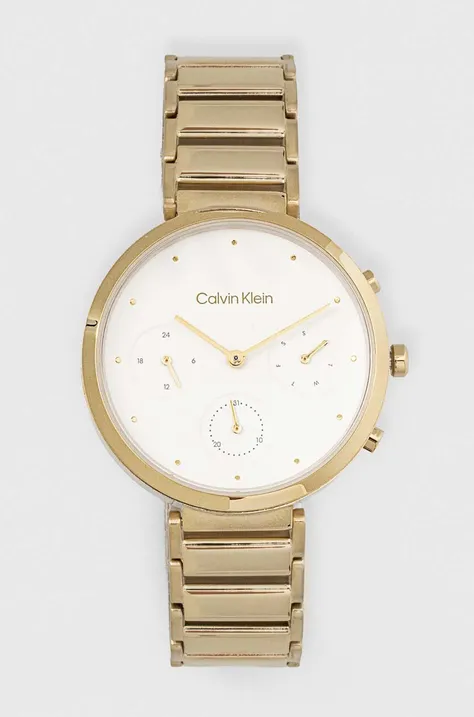 Ρολόι Calvin Klein χρώμα: χρυσαφί